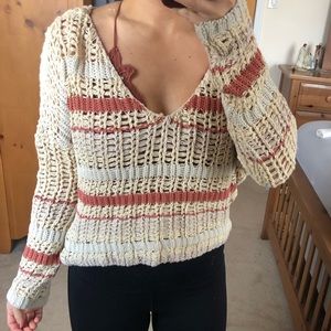 Urban Outfitters Striped Cropped Sweater